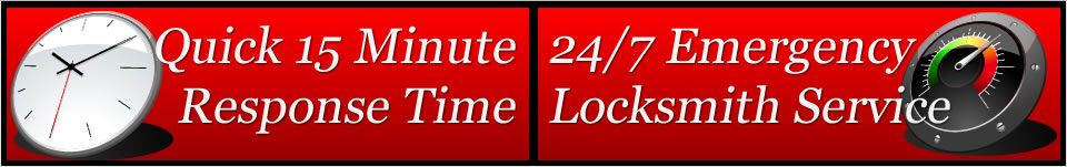 Quick 15 minute response time. 24/7 emergency locksmith service