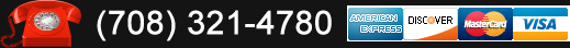 Call us at (708) 433-4800. We accept all major credit cards.